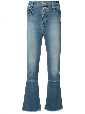 Укороченные джинсы клеш Unravel Project. Цвет: синий