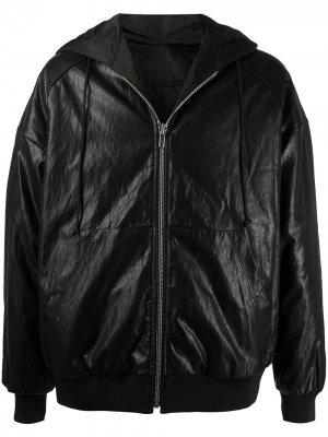 Crinkled hooded jacket Juun.J. Цвет: черный