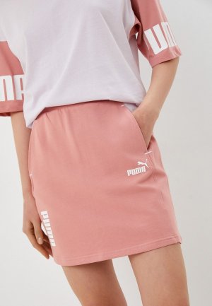 Юбка PUMA Power Colorblock Skirt TR. Цвет: розовый