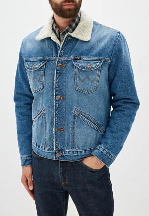 Куртка джинсовая Wrangler. Цвет: голубой