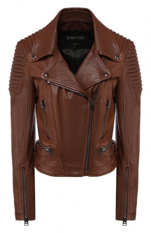 Кожаная куртка Tom Ford. Цвет: коричневый