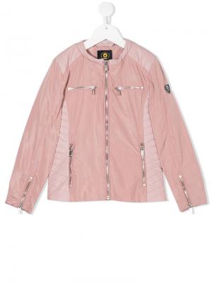 Приталенная куртка на молнии Ciesse Piumini Junior. Цвет: розовый