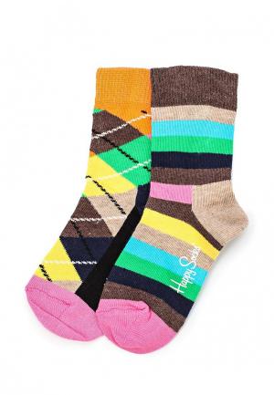 Комплект носков 2 пары. Happy Socks. Цвет: разноцветный