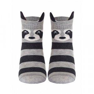 Носки Забавные Мордашки, размер 24(36-38), серый Conte-kids. Цвет: серый