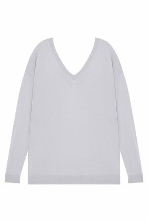Пуловер из шелка и хлопка MYONE. Цвет: серый