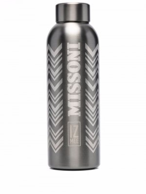 Бутылка для воды с логотипом Missoni. Цвет: серебристый