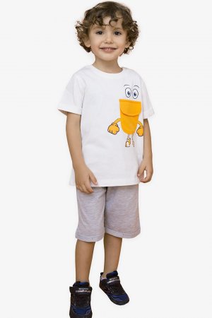 Костюм-шорты с карманами для мальчика цвета экрю (2–6 лет) Breeze