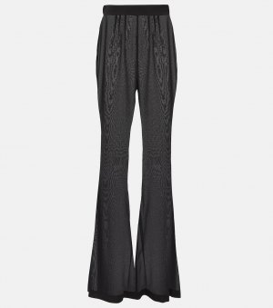 Расклешенные брюки из смесового шелкового шифона DOLCE&GABBANA, черный Dolce&Gabbana
