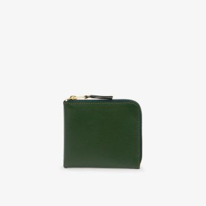 Классический кошелек из брендовой кожи с фольгой , зеленый Comme des Garçons