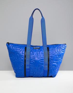 Спортивная сумка-тоут с вышивкой ASOS 4505. Цвет: синий