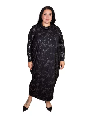 Платье женское ОК-ПЛ-22-2612 черное 56 RU Полное Счастье. Цвет: черный