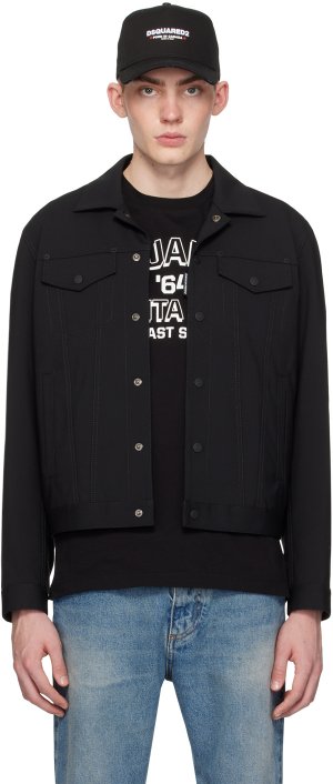 Черный пиджак в строгом стиле Dan Dsquared2