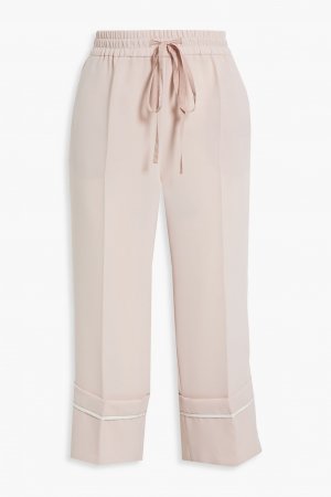 Укороченные брюки прямого кроя из крепа REDVALENTINO, розовый REDValentino
