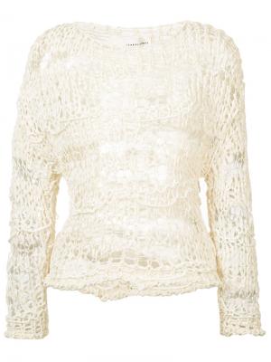 Вязаный свитер Isabel Benenato. Цвет: белый