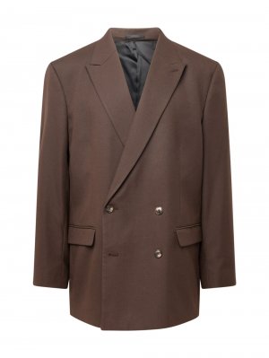 Пиджак стандартного кроя TOPMAN, темно коричневый Topman