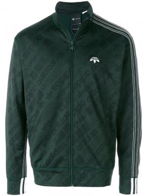 Жаккардовая спортивная куртка Adidas Originals By Alexander Wang. Цвет: зеленый