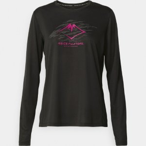 Лонгслив Fujitrail Logo, темно-розовый/черный Asics