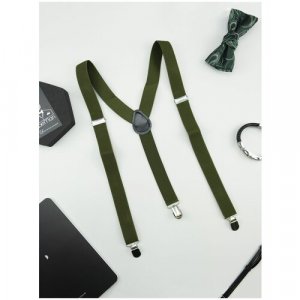 Подтяжки , текстиль, металл, для мужчин, длина 100 см., зеленый 2beMan. Цвет: зеленый