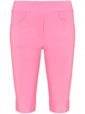 Облегающие шорты с завышенной талией и карманами Michael Lo Sordo. Цвет: розовый