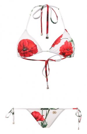 Раздельный купальник Dolce & Gabbana. Цвет: красный