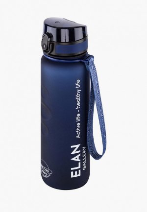 Бутылка спортивная Elan Gallery 1000 мл Style Matte, с углублениями для пальцев. Цвет: синий