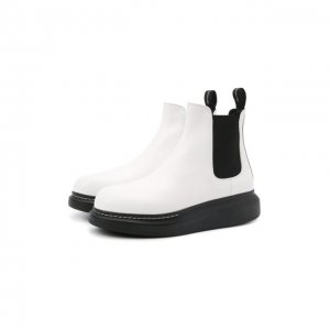 Кожаные челси XL Sole Alexander McQueen. Цвет: чёрно-белый