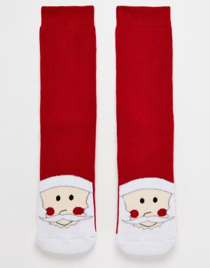 Носки-слиперы с Санта-Клаусом Urban Eccentric. Цвет: мульти