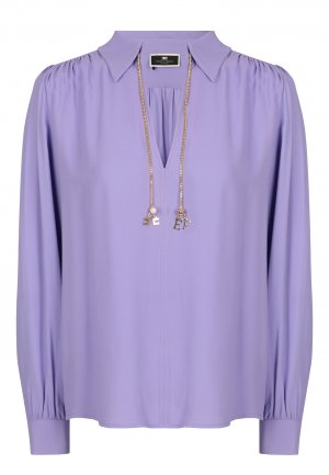 Блуза ELISABETTA FRANCHI. Цвет: фиолетовый