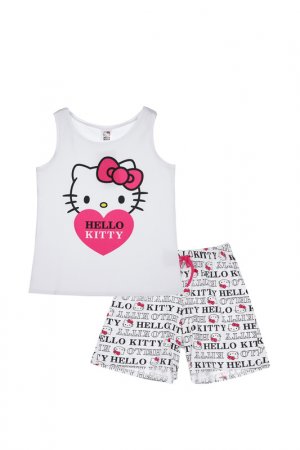 Пижама PlayToday. Цвет: белый, розовый, черный