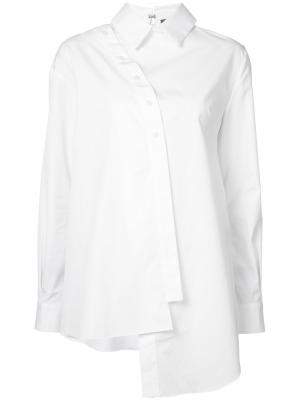 Асимметричная рубашка Les Animaux. Цвет: белый