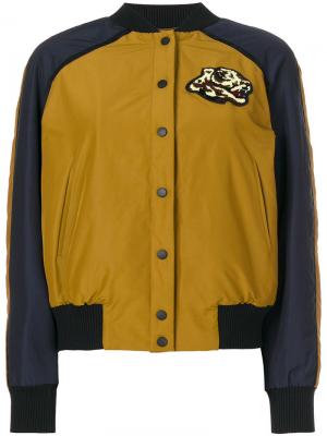 Куртка-бомбер с принтом Kenzo. Цвет: жёлтый и оранжевый