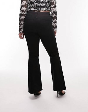 Черные расклешенные джинсы Curve Jamie Topshop