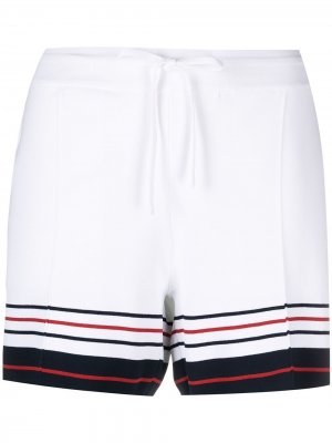 Спортивные шорты с полосками Thom Browne. Цвет: белый