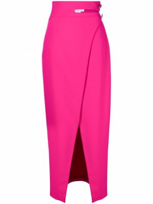 Wrap-style maxi skirt Genny. Цвет: розовый