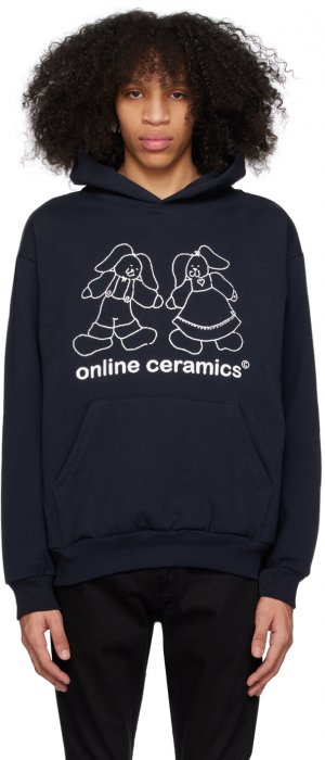 Темно-синяя худи с кроликом Online Ceramics