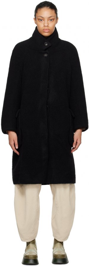 Черное пальто бискотти Henrik Vibskov