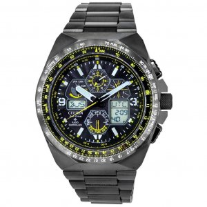 Мужские часы Promaster Skyhawk AT с черным циферблатом Eco-Drive Divers JY8127-59E 200M Citizen