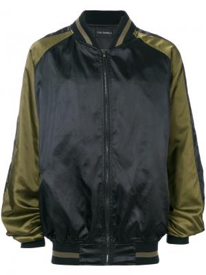 Куртка-бомбер с контрастными деталями Yuiki Shimoji. Цвет: черный