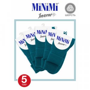 Носки , 5 пар, размер 0 (UNI), зеленый MiNiMi. Цвет: зеленый