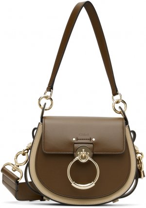 Маленькая коричнево-бежевая сумка Tess Argil Chloe Chloé