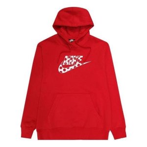 Толстовка Big Swoosh Dot Logo Pullover Hoodie 'Red', красный Nike