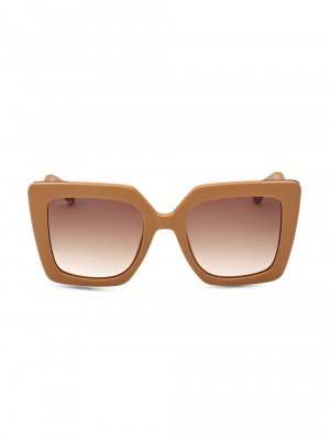 Дизайнерские квадратные солнцезащитные очки 52 мм , бежевый Max Mara