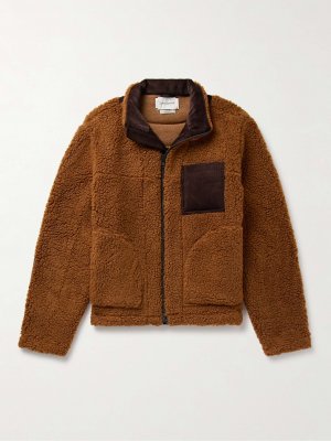 Куртка Bembridge из искусственной овчины с отделкой хлопка и вельвета OLIVER SPENCER, коричневый Spencer