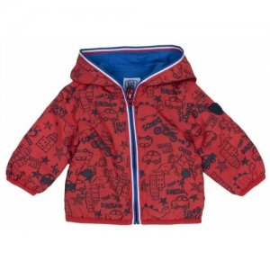 Куртка для мальчиков, с машинками, размер 074, цвет красный Chicco