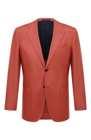 Пиджак из кашемира и шелка Kiton. Цвет: розовый