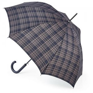 Зонт-трость , серый, коричневый FULTON. Цвет: серый/коричневый
