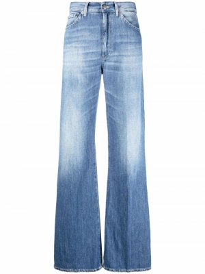 Широкие джинсы Amber средней посадки DONDUP. Цвет: синий