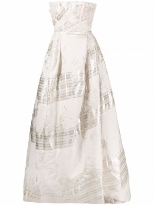 Кружевное платье Loulou. Цвет: бежевый