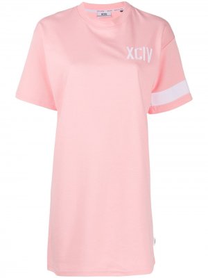 Платье-футболка с логотипом Gcds. Цвет: розовый