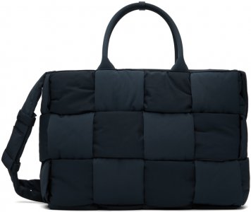 Темно-синяя стеганая сумка-тоут Arco Bottega Veneta